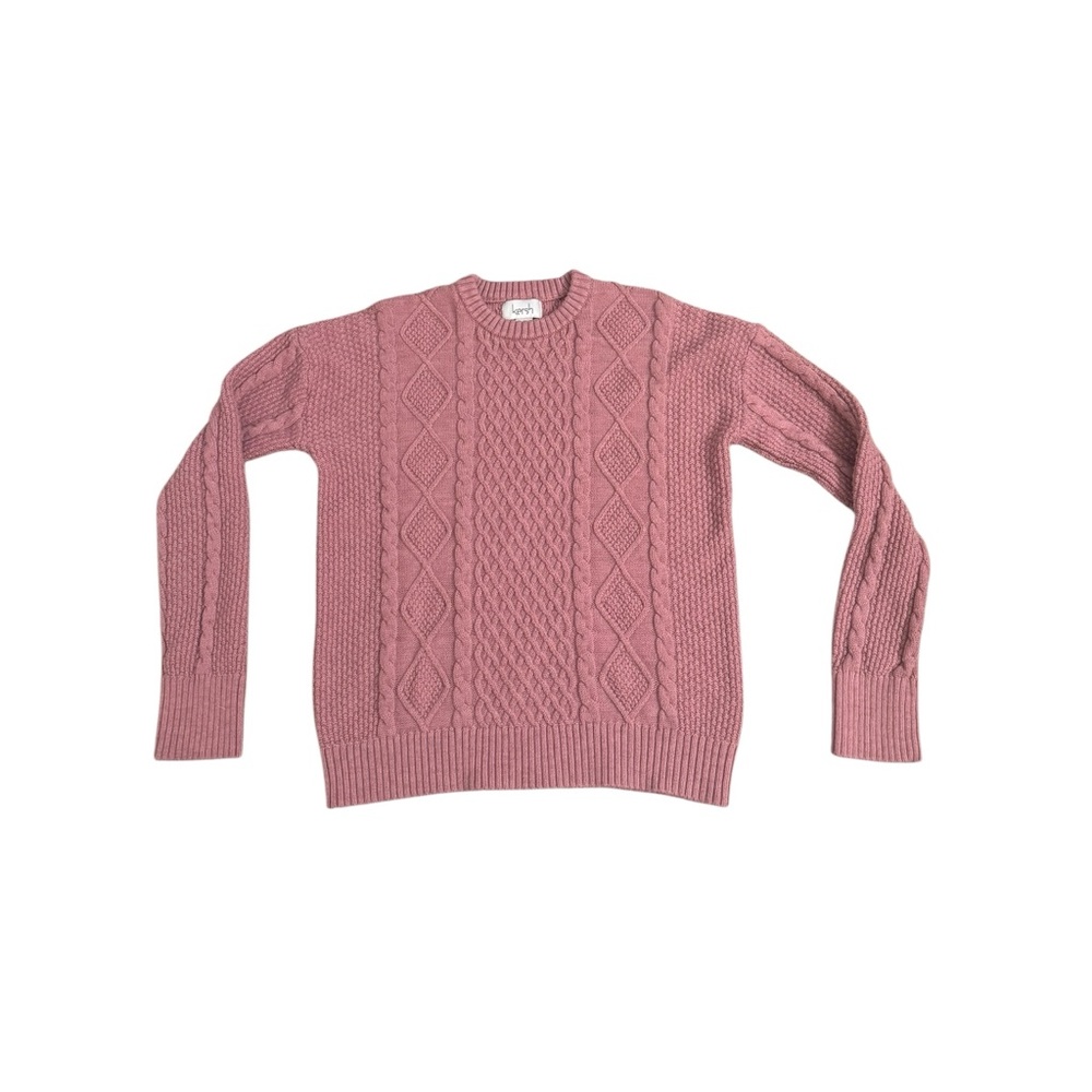 Kersh Women’s Cable Knit Sweater in Mauve